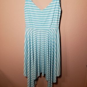 Spring/Summer Hanky Hem Striped Dress